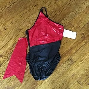 Red and black salsa dance costume